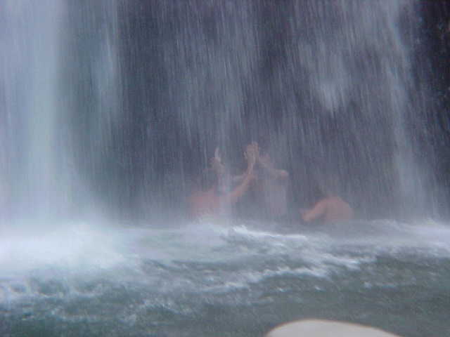 Hi five BEHIND the falls!!!! THIS IS MED SCHOOL!!!