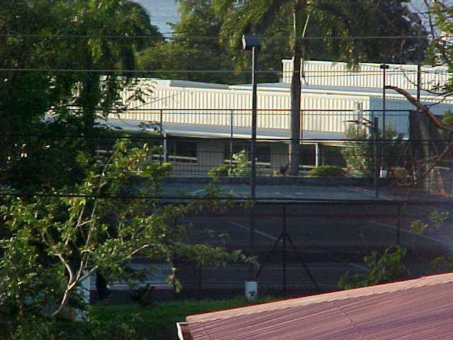 View of campus courts from my back deck.