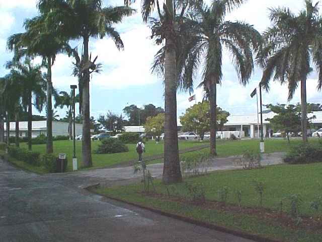 Walking onto campus